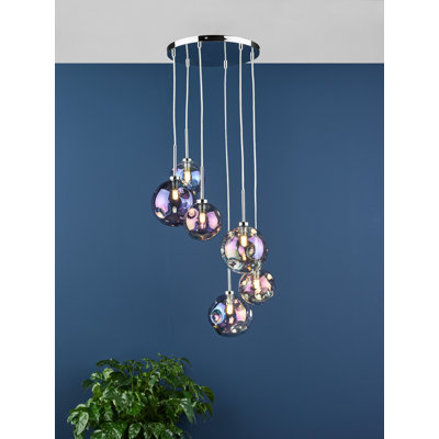 Cheleb 6 - Light Polished Chrome Cluster Pendant