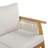 Brendan  Modern Coastal Acacia Wood Rope 3-Seater Patio Sofa with Deep Seating and Water-Repellent Cushions