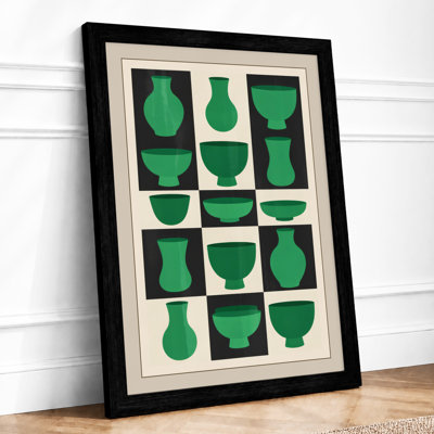 Ceramic Forms Grid Minimalist - Framed Print