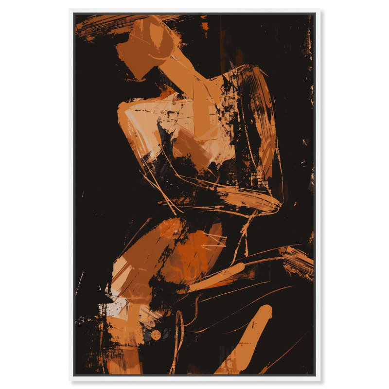 «Graceful Abstraction» par Art Remedy, Cadre blanc, H 16 po x l 11 po
