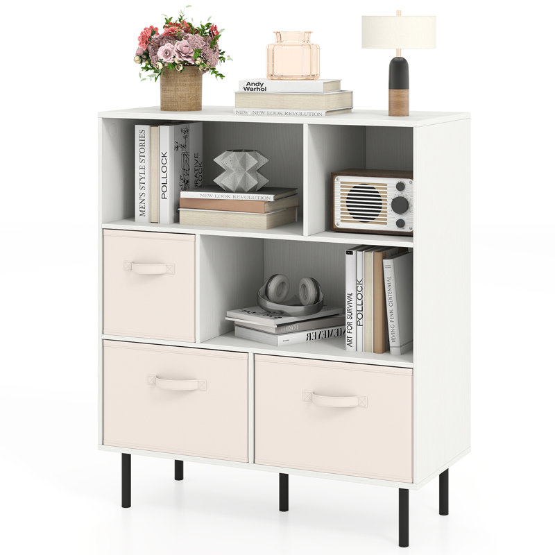 105cm H x 90cm W Cube Bookcase, White