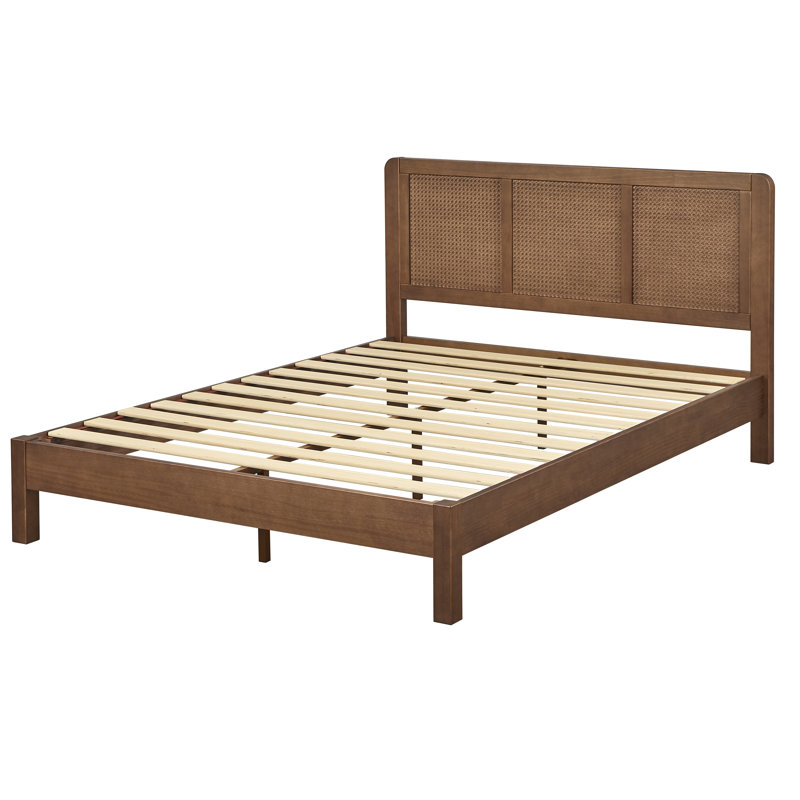 Rangely Queen Low Profile Platform Bed, Walnut
