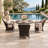 Batson 4 - Person Patio Dining Set Umbrella Hole Included Round Table with Cushions Included