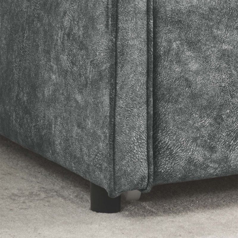 Mid-Century Inspired Daybed with Trundle, Tufted Sofa Bed for Elegant and Versatile Living Spaces, Grey
