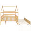 Lit double en bois avec lit gigogne simple-207175893