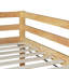 Lit superposé simple au-dessus d'un lit simple en bois d'hévéa massif avec échelle et plateformes à lattes renforcées-230353709
