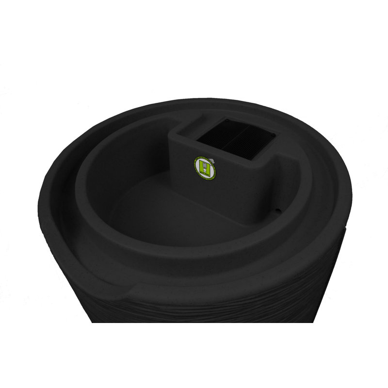 Baril d'eau de pluie 50 gallons Impressions, Noir