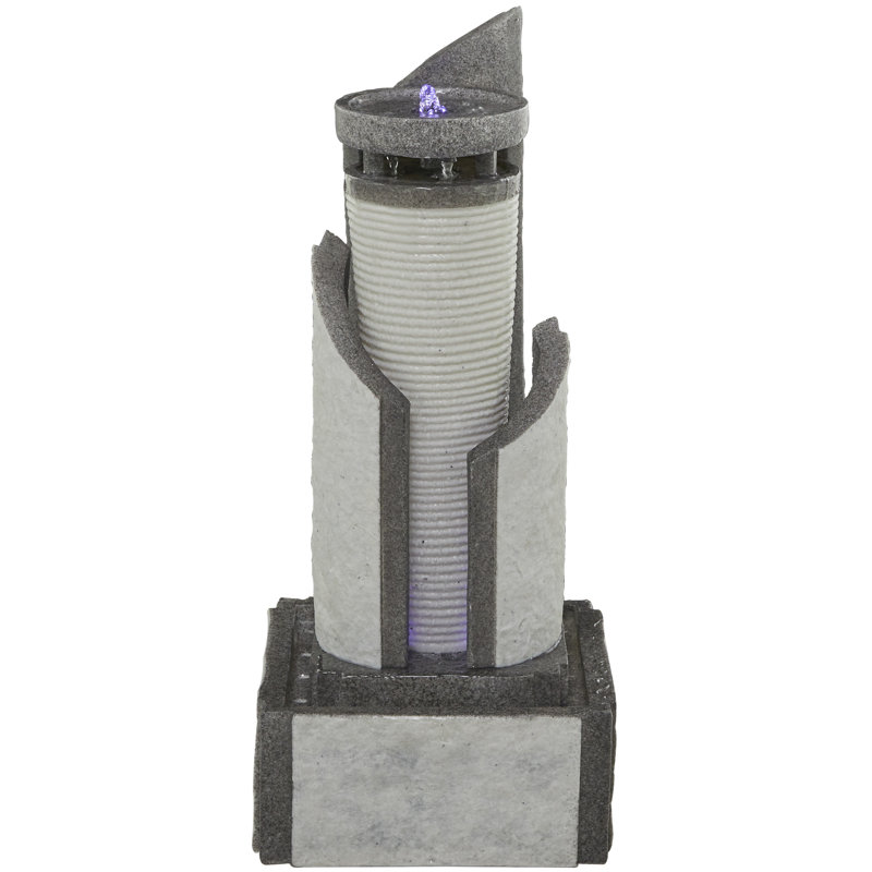 Dafnoula Outdoor Column Fountain with Lights