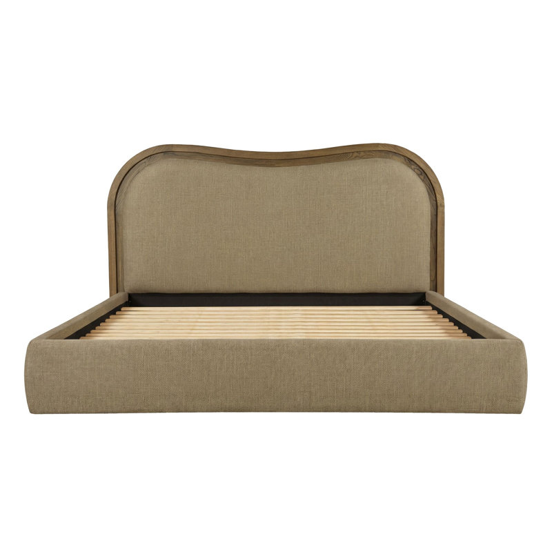 Camilla King Bed Oat, Queen, Green