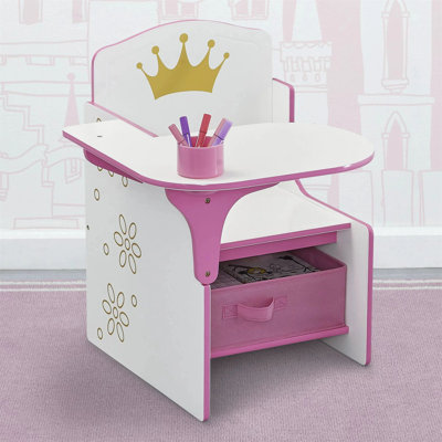 Carlee Kids 12'' Wood Desk Or Activity Chair Chair and Ottoman