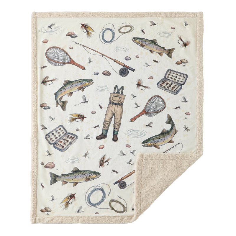 Jeté en polaire Sherpa Campfire, Équipement de pêche à la ligne