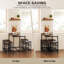 Kerman Industrial Rectangular Dining Table Set with 4 Stools for Dining Room