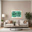 «Green Cluster of Abstract Shapes 1», reproduction d'art encadrée-649542217