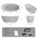 69" X 29.5" Transparent Resin Freestanding Soaking Tub Wavy Pattern Design Stone Resin Bathtub With Pure Resin White Finish