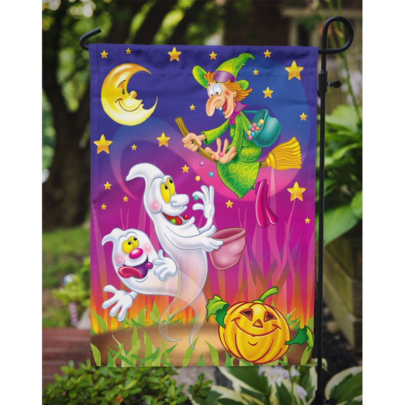 Double Sided Polyester Halloween Garden Flag, 15" H  x 11" W