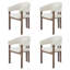 Linen Upholstered Metal Armchair in Beige-189642925-200066841