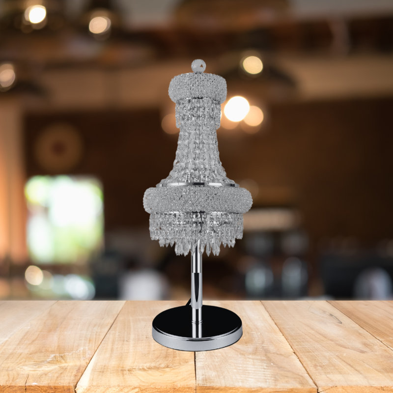 Lampe de table 6 lumières Montrey, Argent argent