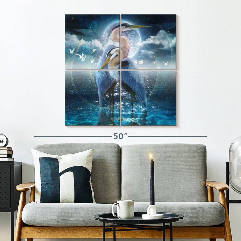 Brampt Celestial Egrets II, 32" H x 32" W