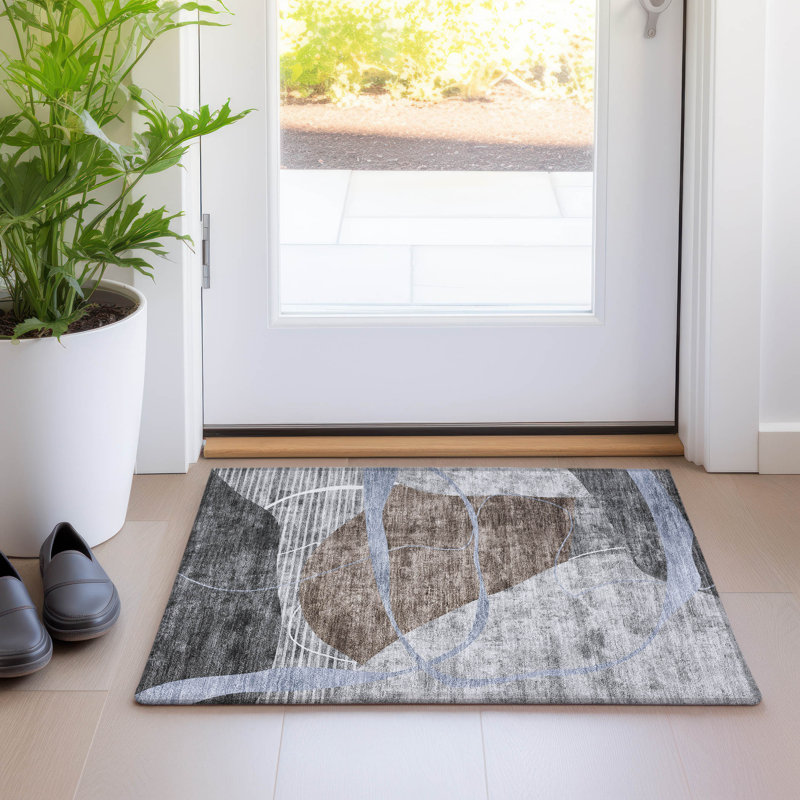 Malchow Washable Indoor / Outdoor Rug, Rectangle 1'8" x 2'6"
