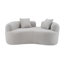Causeuse incurvée de 66,93 pouces avec éponge à compression complète, tissu en velours de peluche, canapé compact sans assemblage pour les petits espaces, capacité de 350 lb-260908832
