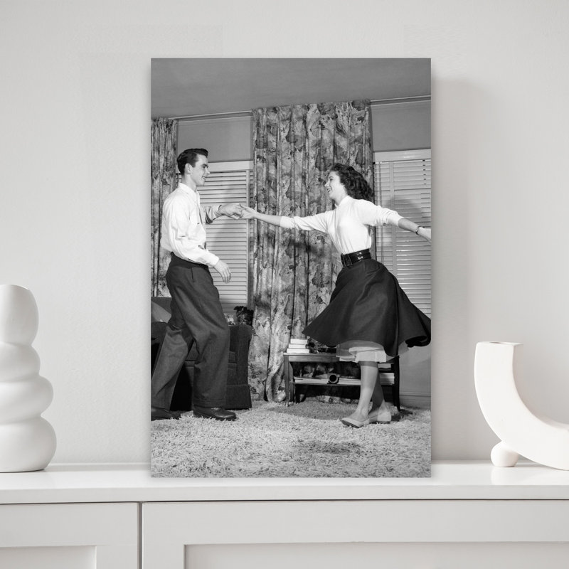 1950s, adolescent, garçon, fille, jitterbug, H 18 po x l 12 po