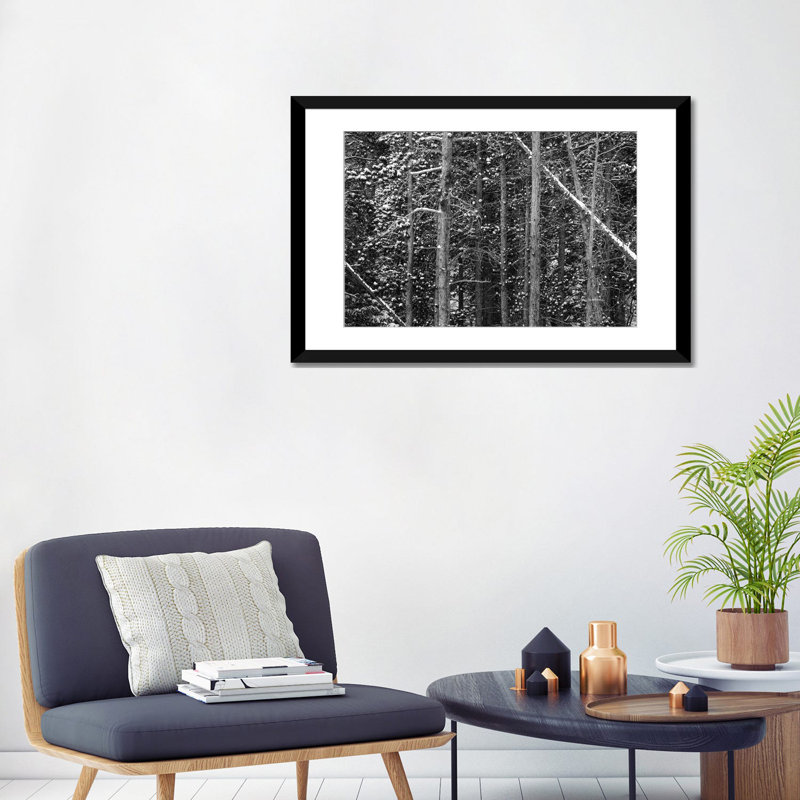 « conlines, b&w » par bill sherrell, impression sur toile tendue, H 24 po x l 32 po x P 1 po, Papier d'art encadré noir