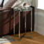 Leverette Glass Top Cross Legs End Table-35615126