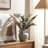 Decorative Pottery Terracotta Vase With Rustic Textured Design And Double Handles, Stylish Contemporary Accent For Modern Spaces
