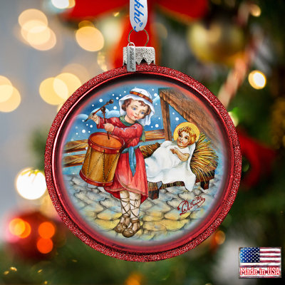3'' Glass Holiday Shaped Ornament