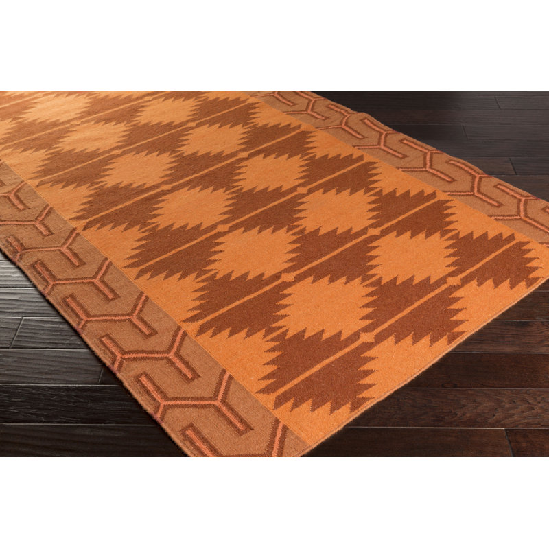 Tapis orange brûlé Lewis Southwestern, Rectangle 8 pi x 11 pi
