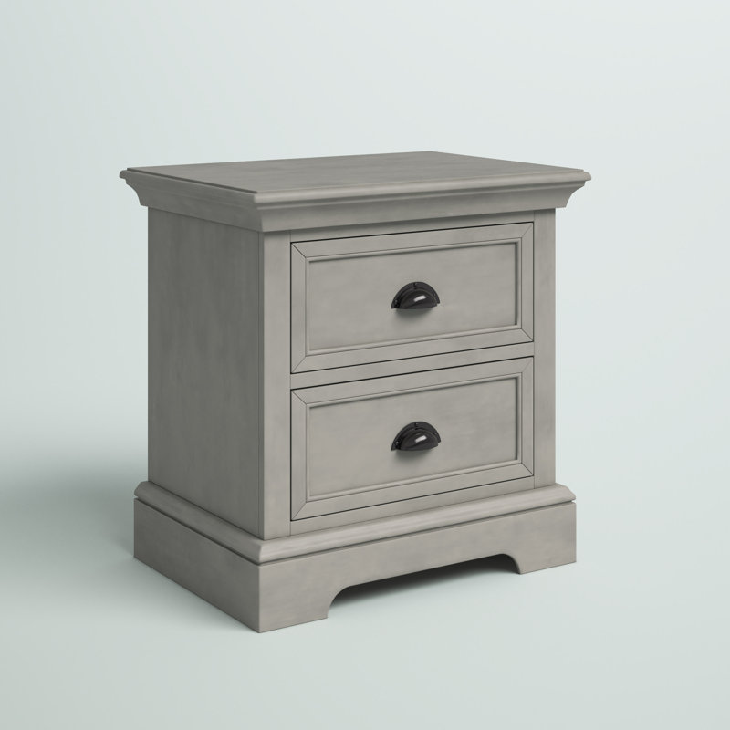 Huey 25'' W Nightstand, Light Gray