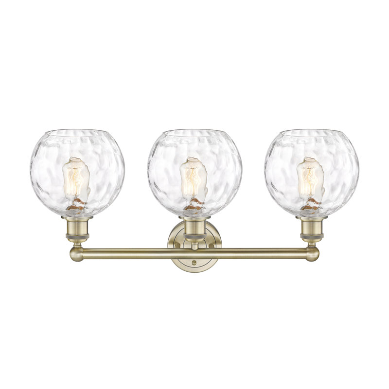 Ambrosane 3 - Light Dimmable Vanity Light, Antique Brass