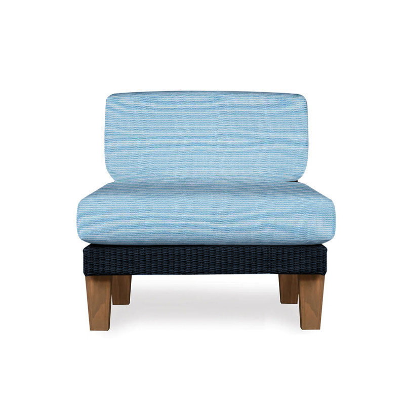Catalina Outdoor Teak Lounge Chair, Remy Shadow, Ebony