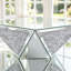 Table basse miroir à prisme de cristal