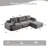 Modern Memory Foam Pet-Friendly Cloud Modular Sectional Sofa for Living Room-117627891
