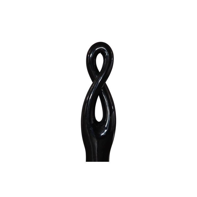 Sculpture torsadée, gelcoat, Noir, noir, noir, noir
