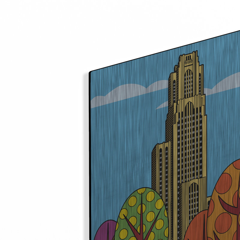 "Cathédrale de Pittsburgh" par Ron Magnes, art mural en métal, H 24 po x l 16 po