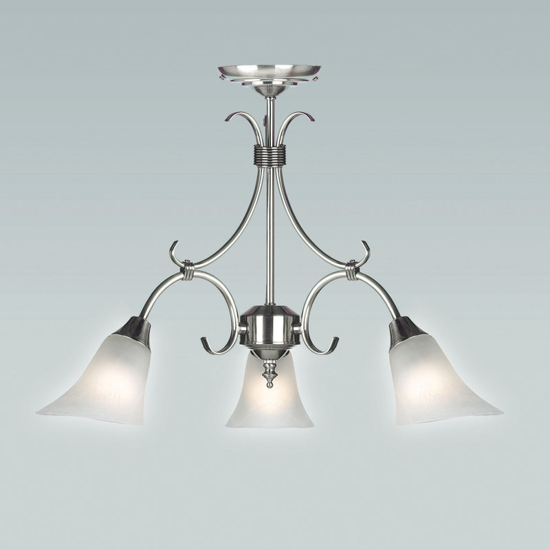 Bancroft 3-Light Chandelier, Antique Silver