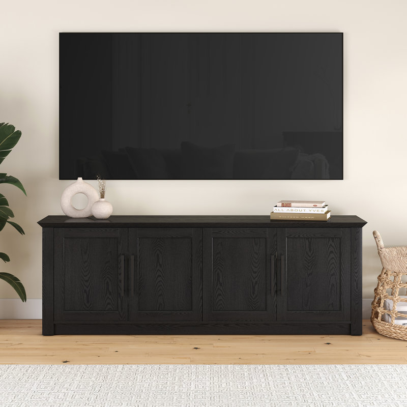 Diamante Rectangular TV Stand for TV's up to 78", Espresso Wood