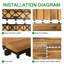 10 carreaux de plancher en bois d'acacia 10 pi