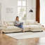 Canapé modulaire surdimensionné en velours super confortable avec repose-pieds mobile-938158044
