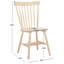 Chaise d'appoint à dossier Windsor en bois massif Matanna-247345322