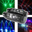 Éclairage de scène mobile 8LED Spider pour soirée disco