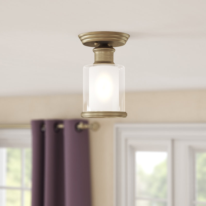 Wilczek Flush Mount, Antique Brass