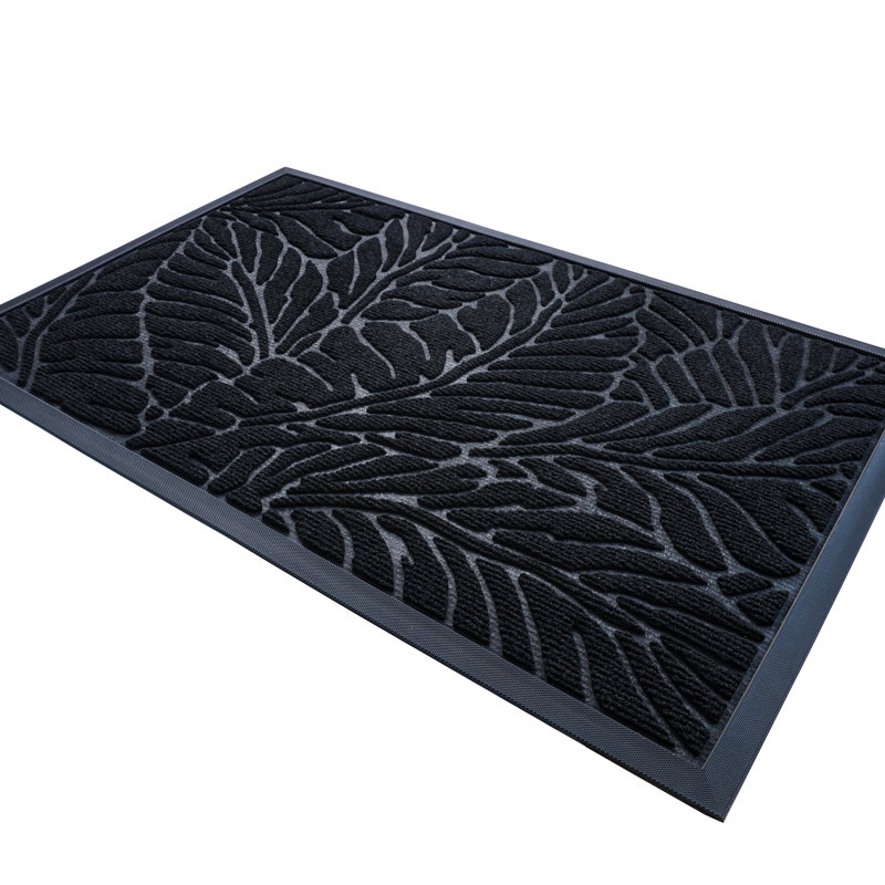 Personalizable Non-Slip Floral Outdoor Doormat, Brown, 43.2cm W x 76.2cm L