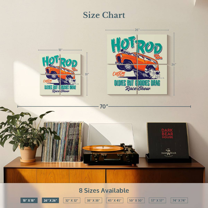Affiche Mehar Hot Rod Race Show, H 18 po x l 18 po
