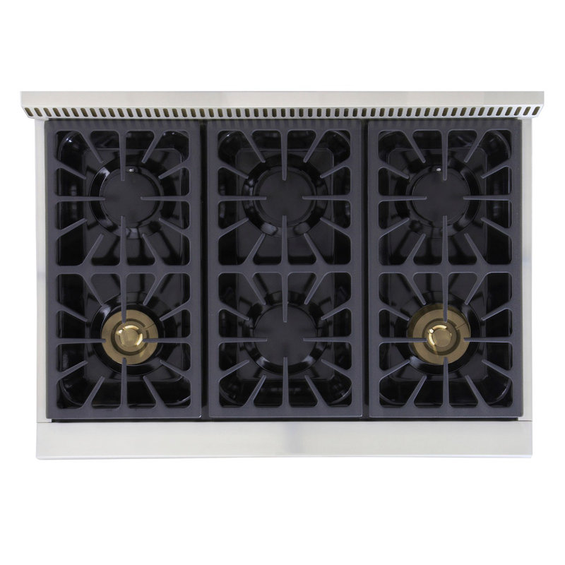 Kucht 36'' W Free Standing Range, Classic Silver, Natural Gas