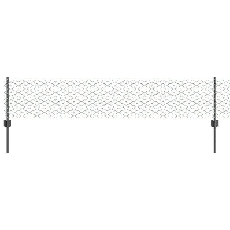 Fence with Post Segment Outdoor Barrier Garden Terrace Divider Boundary, Grey, 40cm H x 1000cm W
