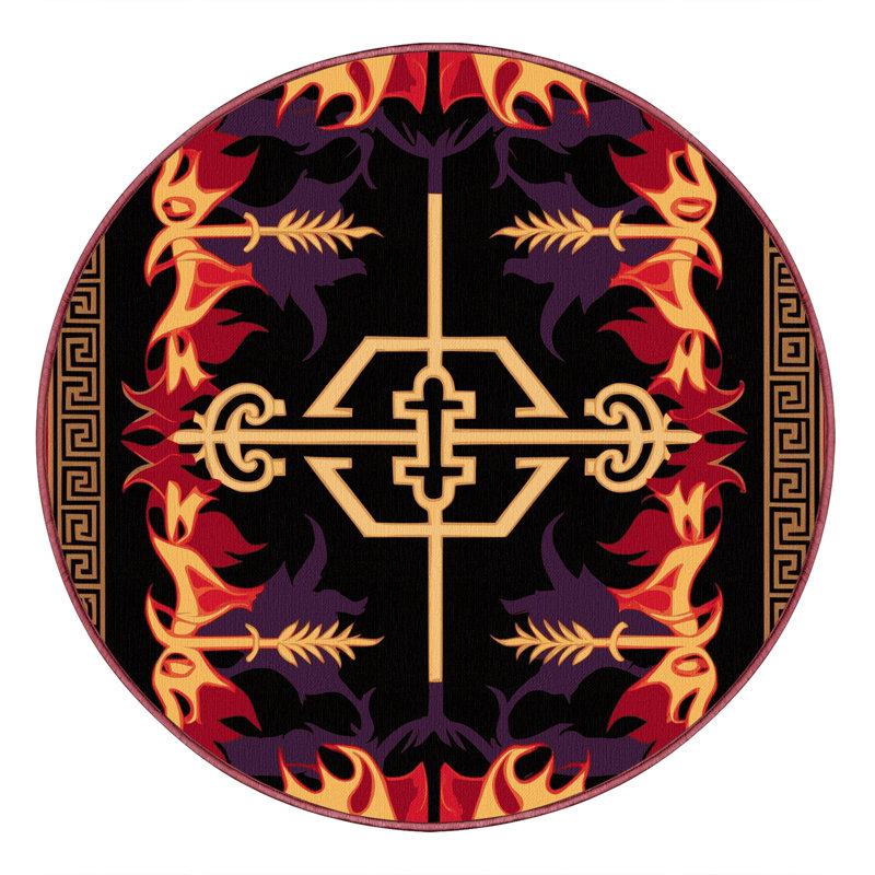 Aurum Mosaic Rug, Round 5'