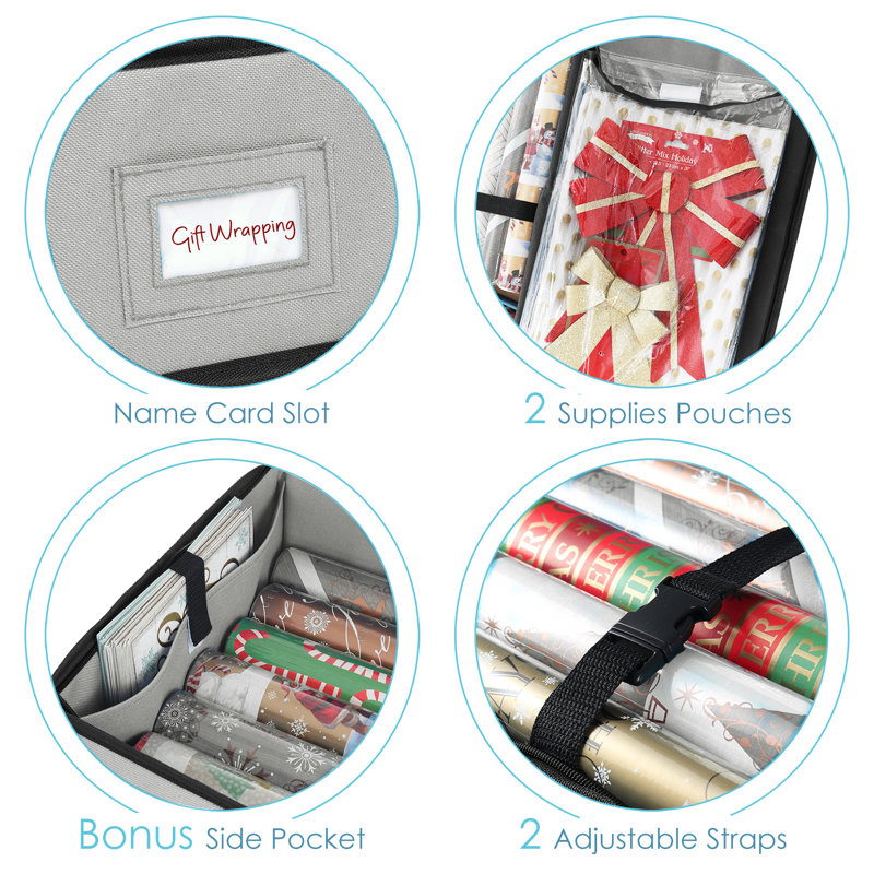 Rangement de luxe pour emballage de cadeaux de Noël, Argent argent